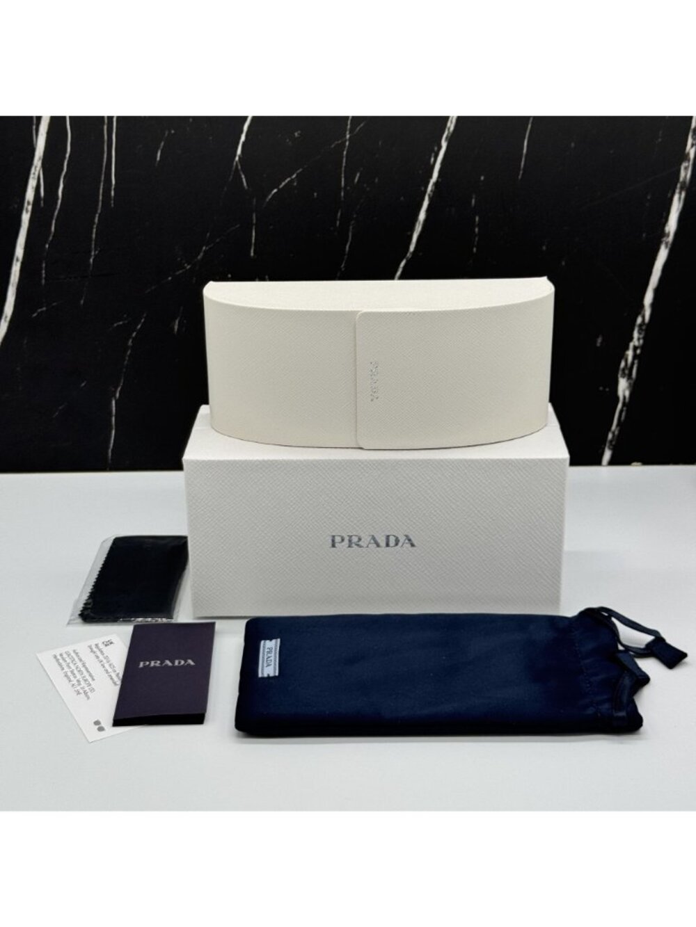 NEW PRADA PRA19S 1BO40G SUNGLASSES PR A19S 1BO40G BLACK/PURPLE UNISEX SPR A19S - Picture 10 of 10